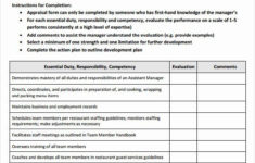 Performance Review Template For Managers In 2020