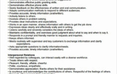 Performance Summary Example Inspirational Sample Employee