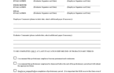 Probationary Employee Performance Evaluation Form Free