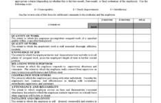 Probationary Employee Performance Evaluation Form Free