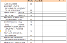 Quarterly Performance Appraisal Form