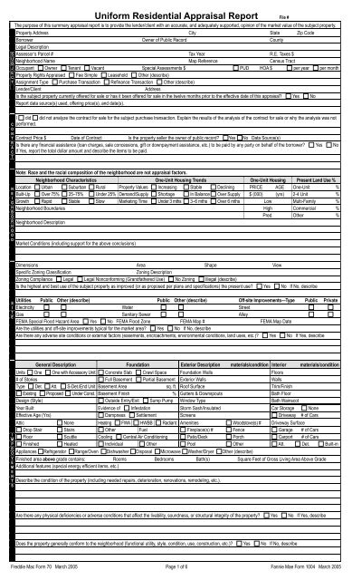 Residential Property Valuation Report Sample Classles 