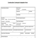Sample Construction Evaluation Forms 9 Free Documents