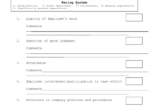 Sample Employee Evaluation Form In Word And Pdf Formats