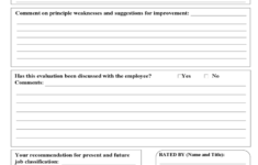 Sample Employee Performance Evaluation Form Free Download