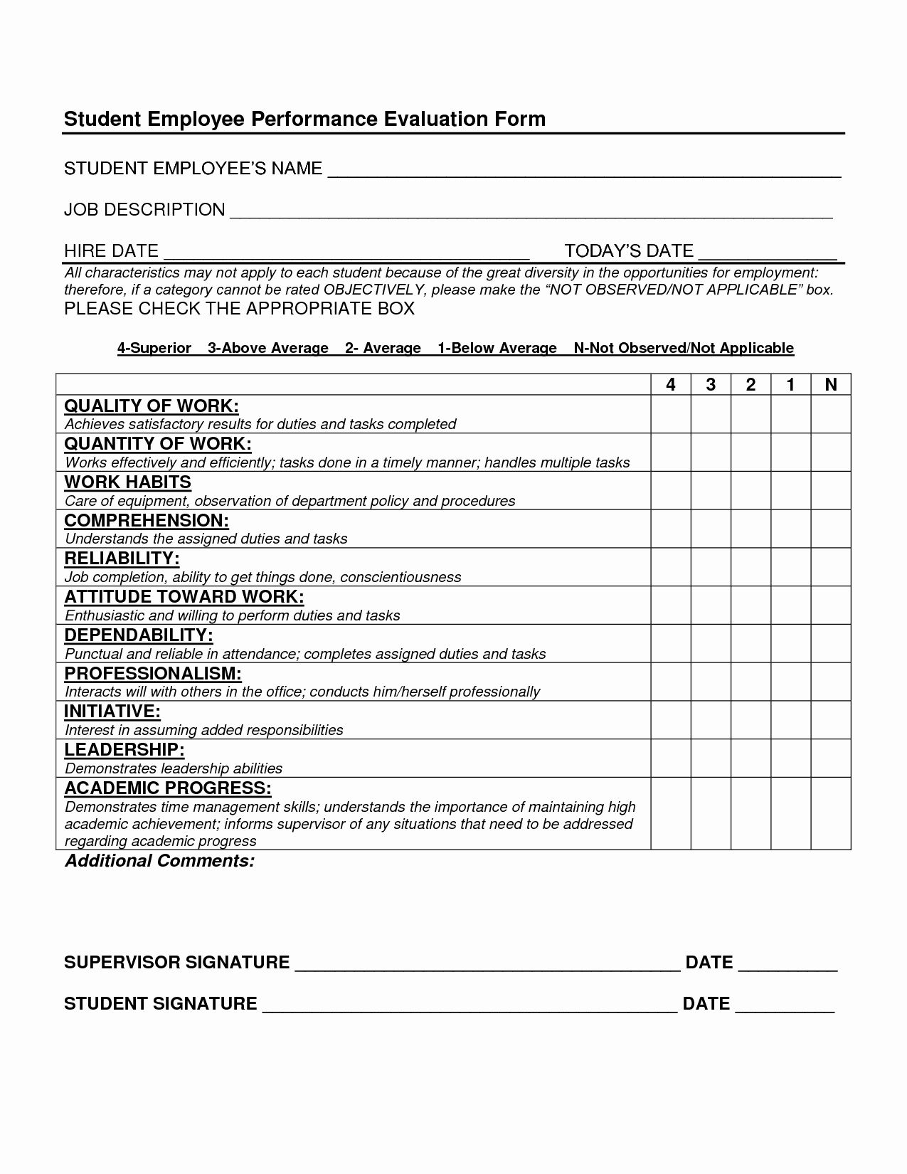 Sample Of Evaluation Forms In 2020 Evaluation Form 
