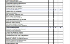 Sample Staff Appraisal Form Child Care