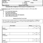 Self Evaluation Form Of Receptionist It Is An Annual