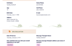 SPA Evaluation Template PDF Templates JotForm