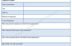 Staff Appraisal Form Format Staff Appraisal Template