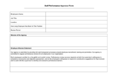 Staff Performance Appraisal Form In Word And Pdf Formats