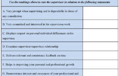Supervisor Evaluation Form Editable Forms