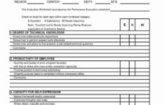 Supervisor Evaluation Form Template Lovely Performance