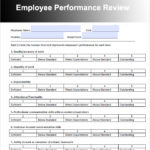 Template For Employee Review Printable Schedule Template