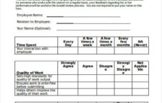 The 360 Degree Evaluation Form Example Guide To Using
