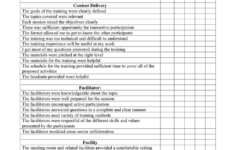 Training Evaluation Form In Word And Pdf Formats