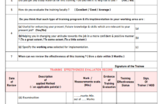 Training Feedback Form For Employee Answers Excel Sheet