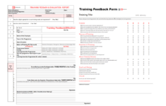 Training Feedback Form For Employee Answers Excel Sheet