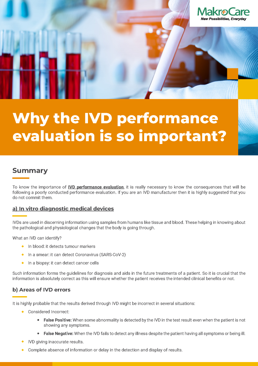 Why The IVD Performance Evaluation Is So Important 