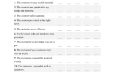 Workshop Evaluation Form Download Printable PDF